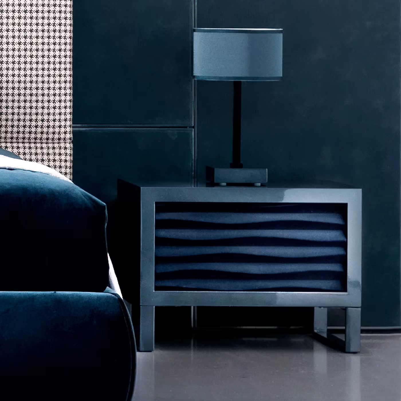 Ebon blue nightstand