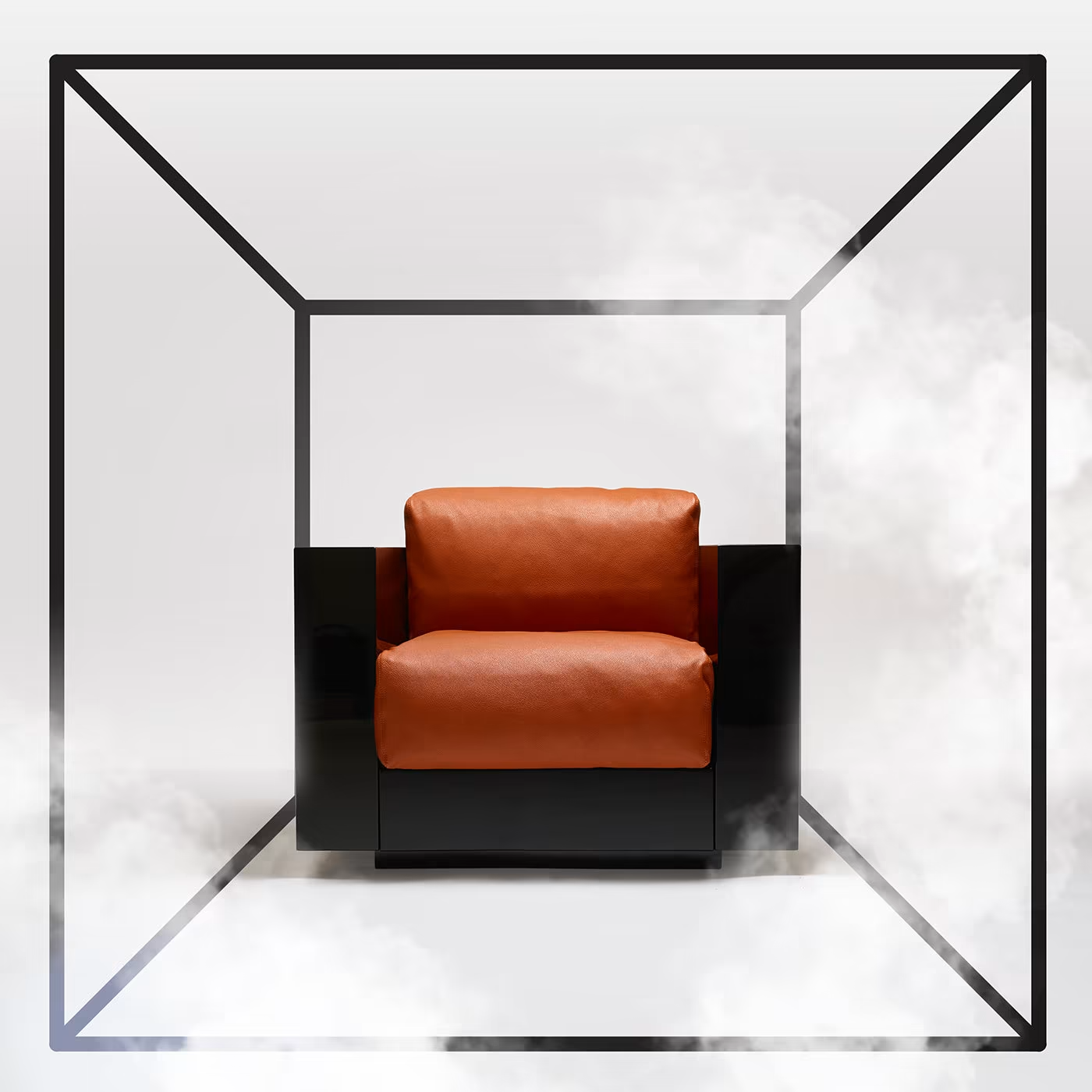 Saratoga orange armchair