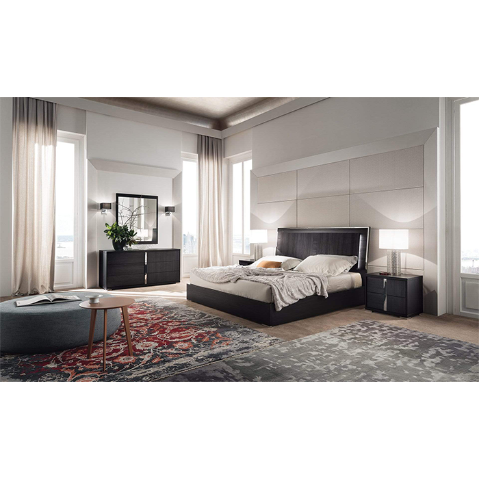 Rustic Elegance Matt Black Bedroom