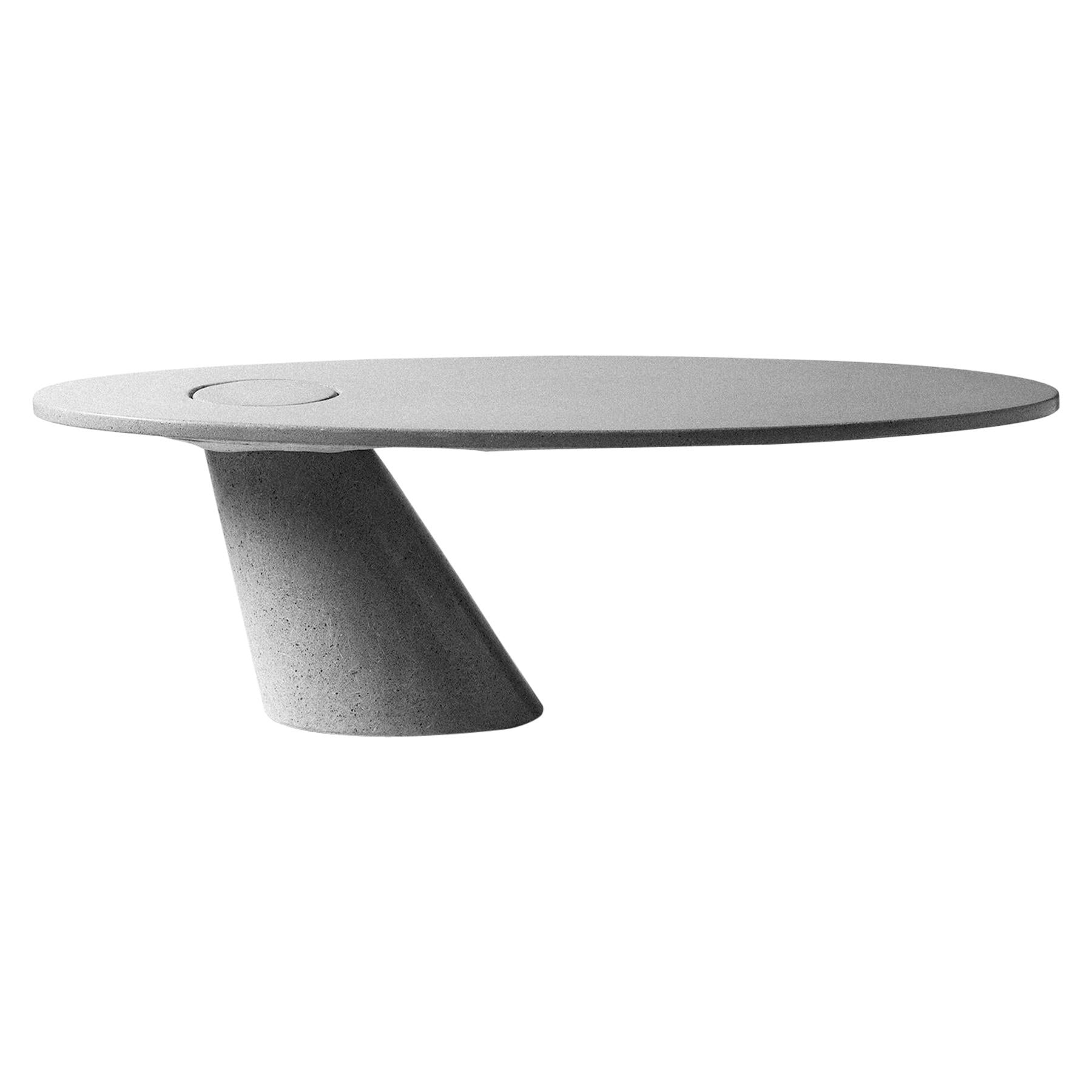Sloping concrete coffee table
