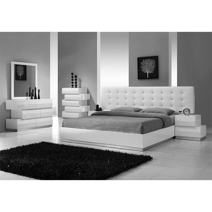 Milano White Bedroom Set