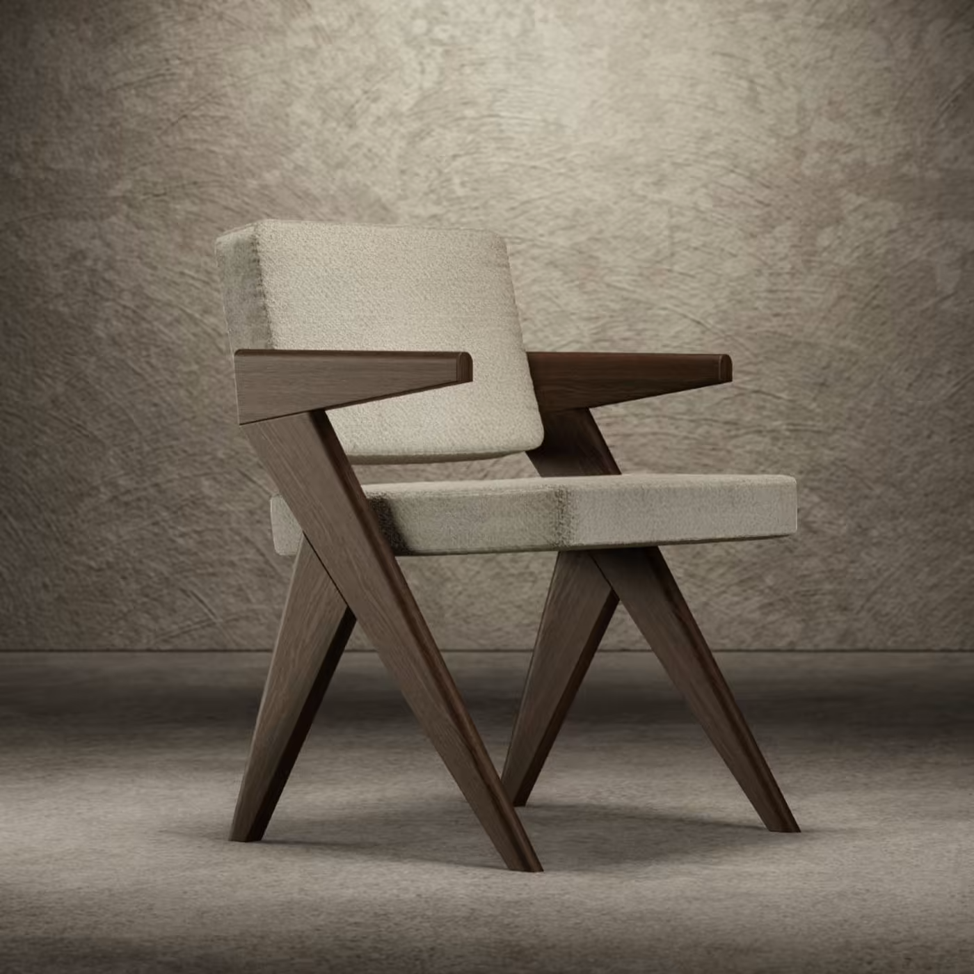 Souvenir white chevron chair