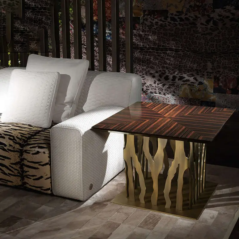 Zebra Line Side Table