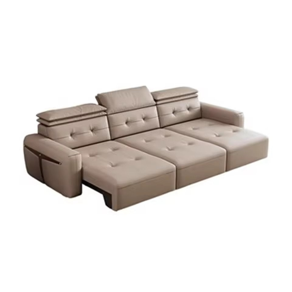 Versatile Multi-Angle Electric Leather Sectional Sofa Bed