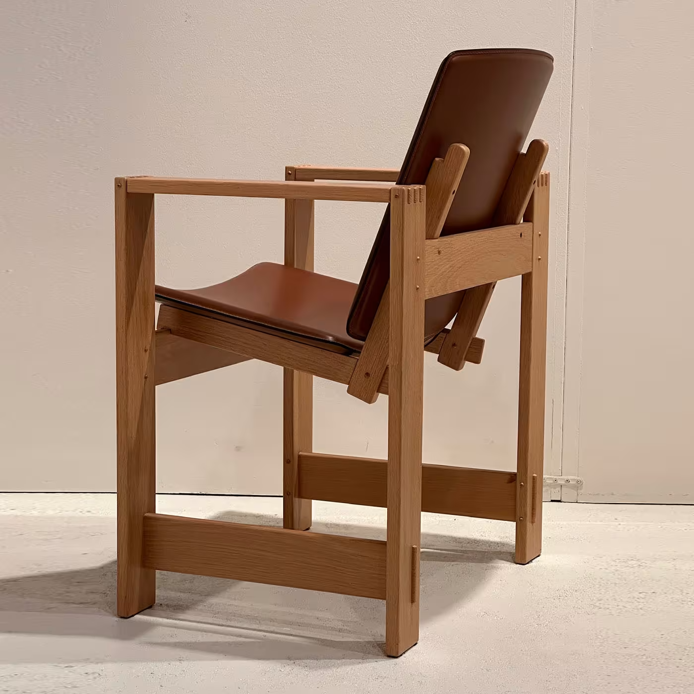 Ambrosetti durmast and leather chair