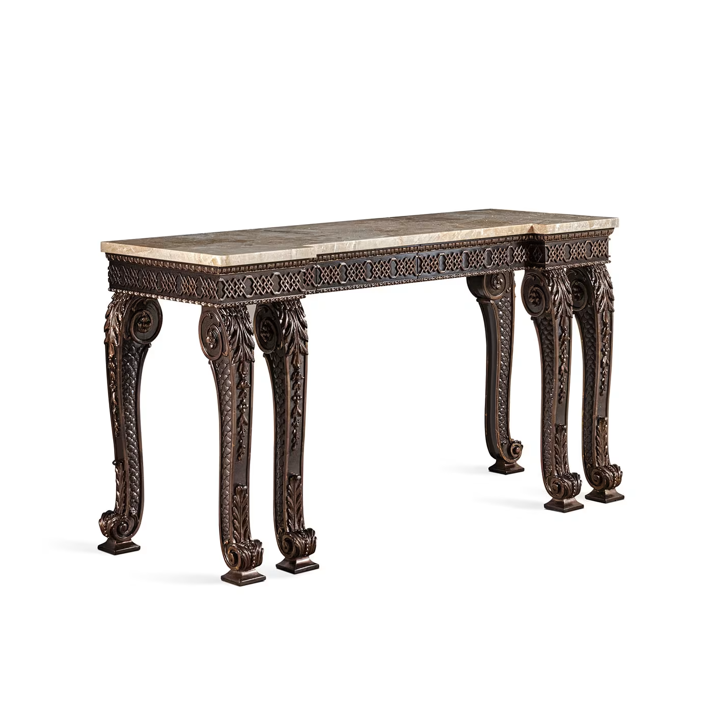 Bronze finishing console