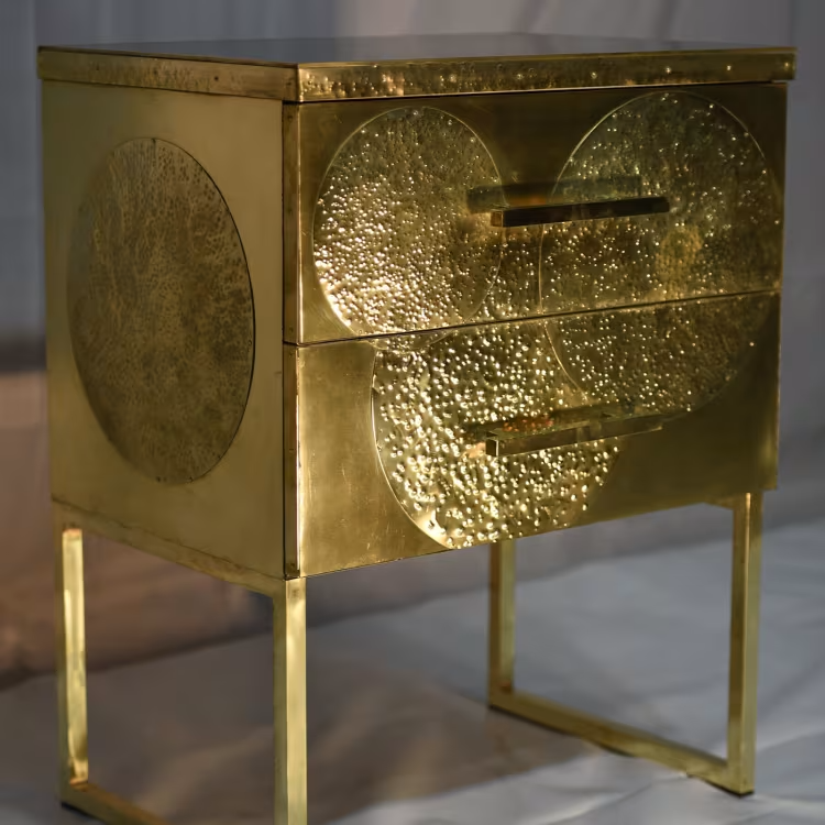 Total gold moon bedside table