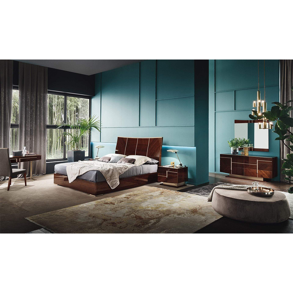 Luxury Coffee Walnut Bedroom