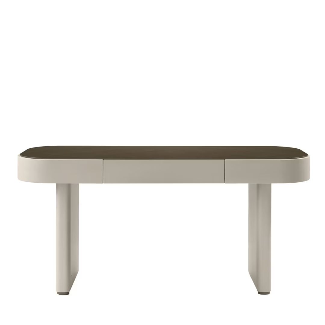Delano desk with wood top