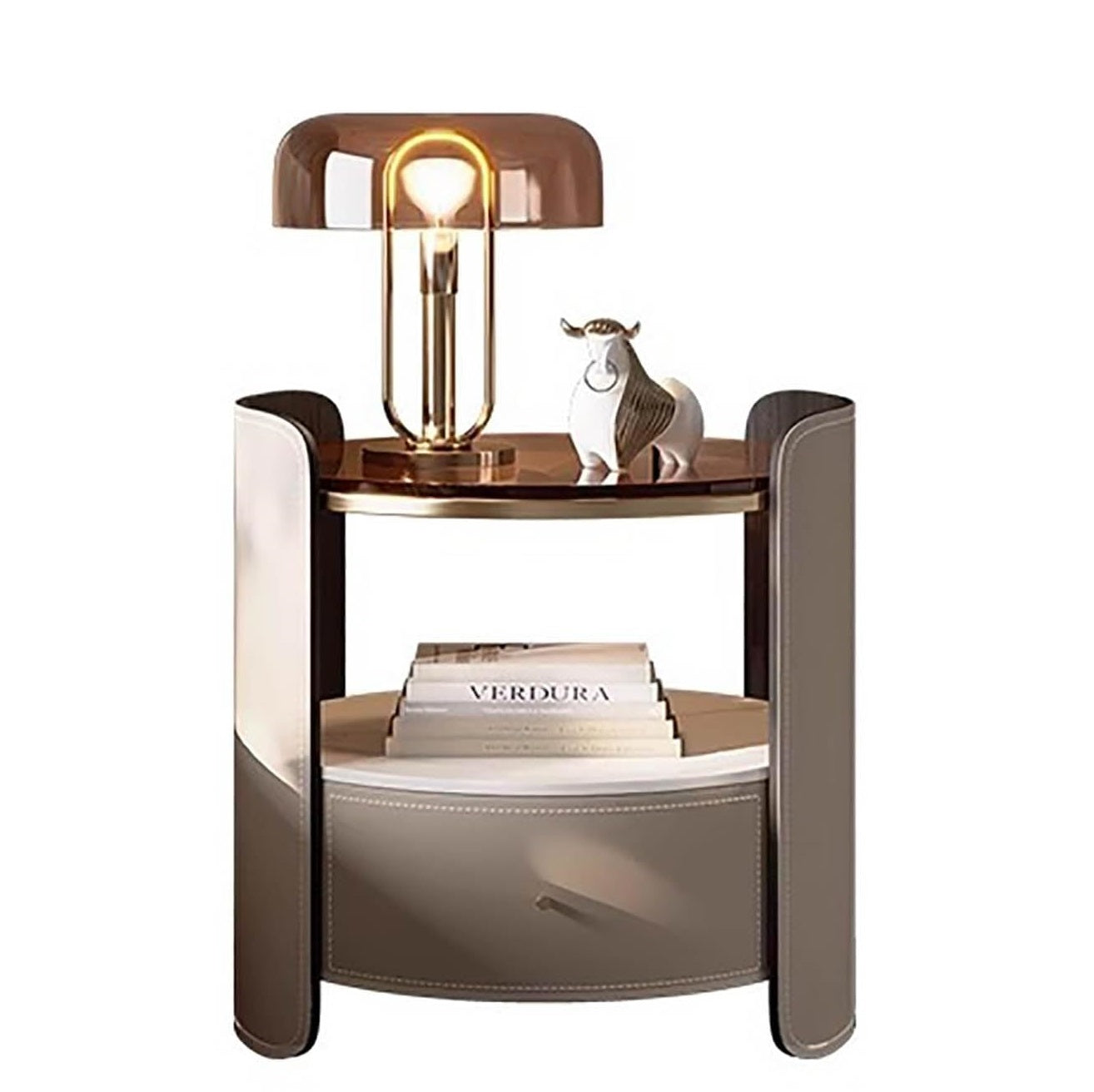 Luxury round nightstand