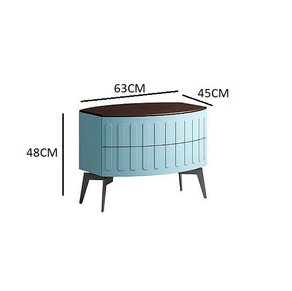 Ocean bedside table with two drawers