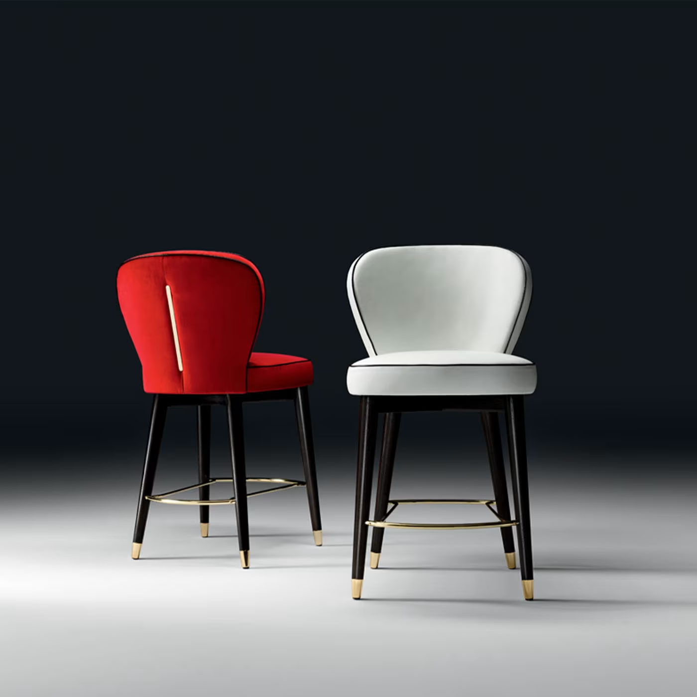 Olivia red bar stool