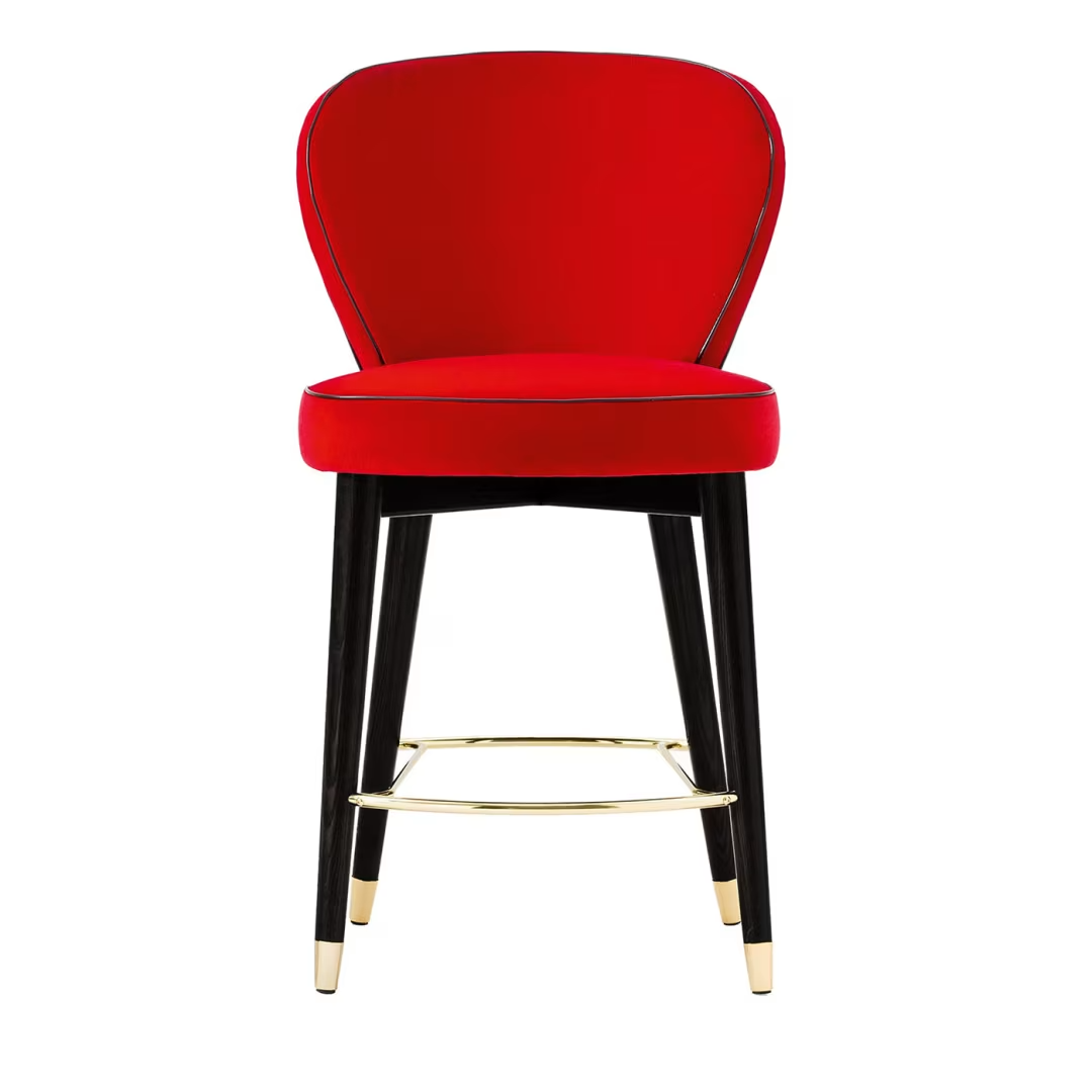 Olivia red bar stool