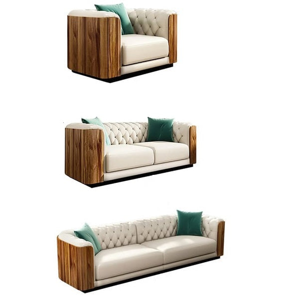 Elysees 3 Piece Leather Sofa Set