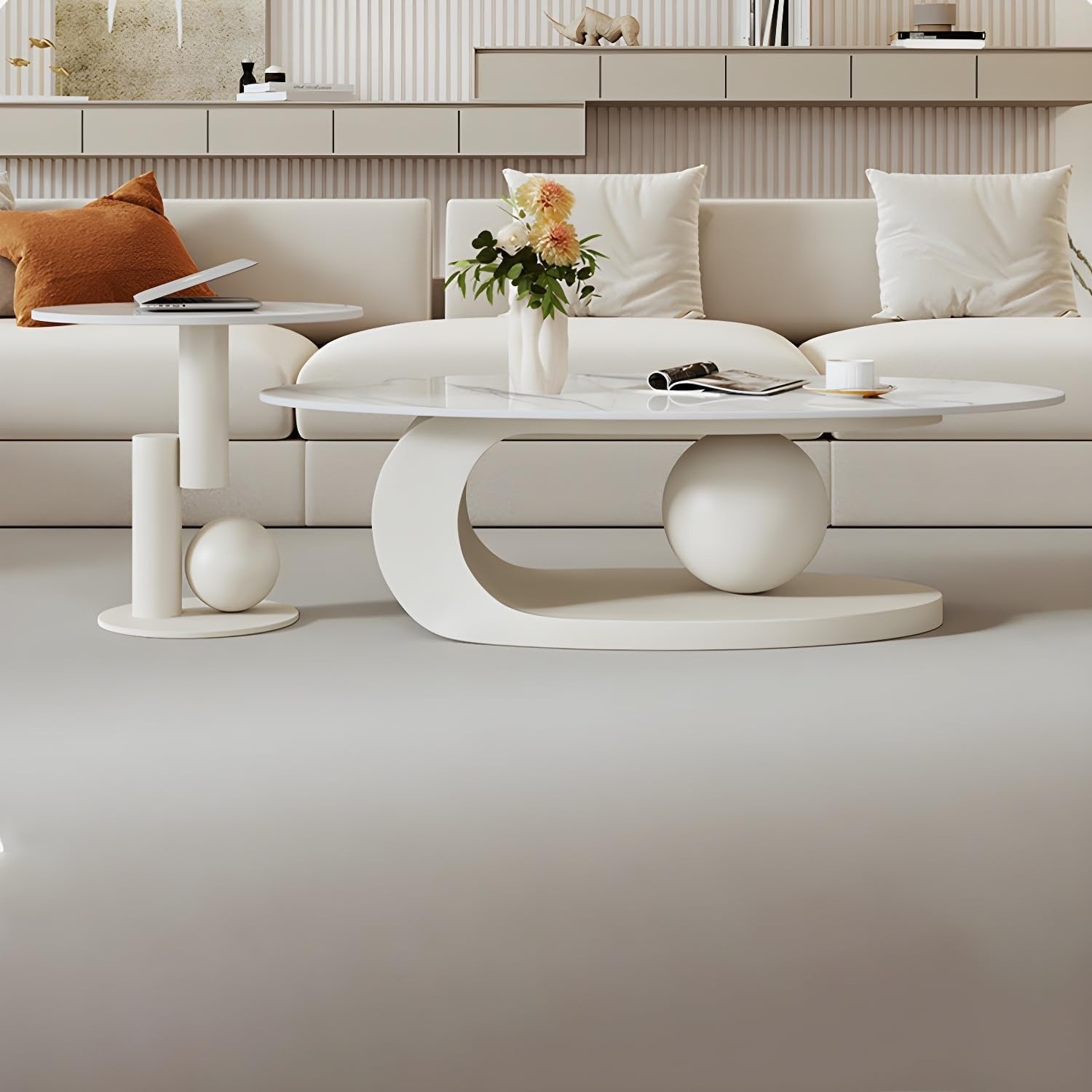 Oval Art Coffee Table