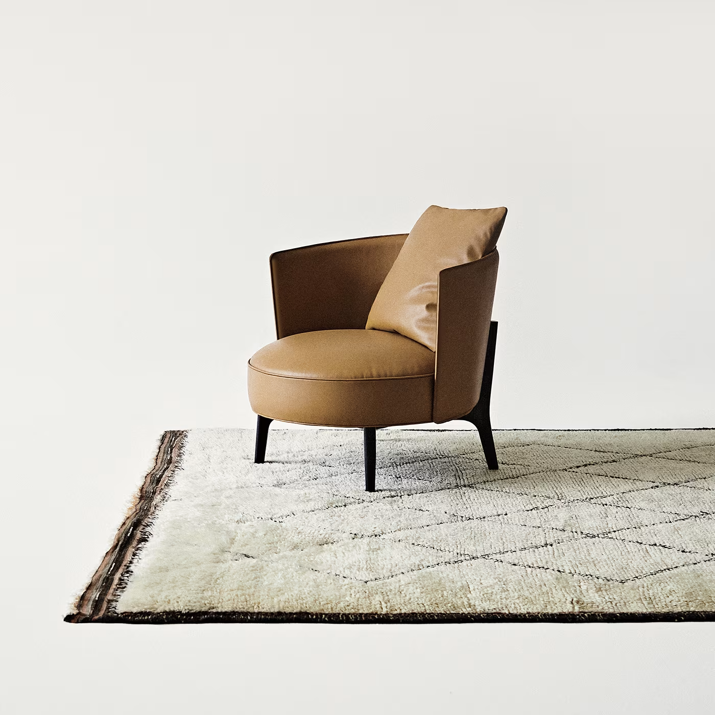 Ares brown and black armchair