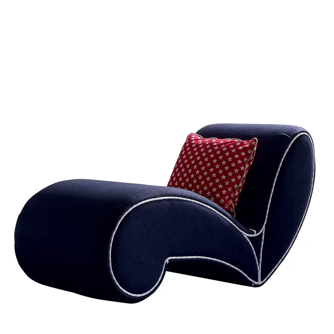 Jn 122 denim chaise lounge