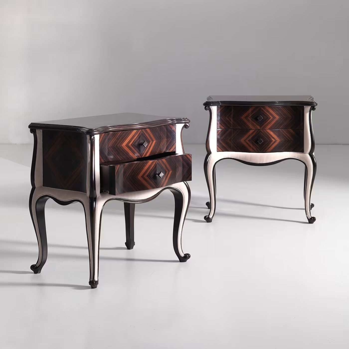 Ebony and cherry nightstand