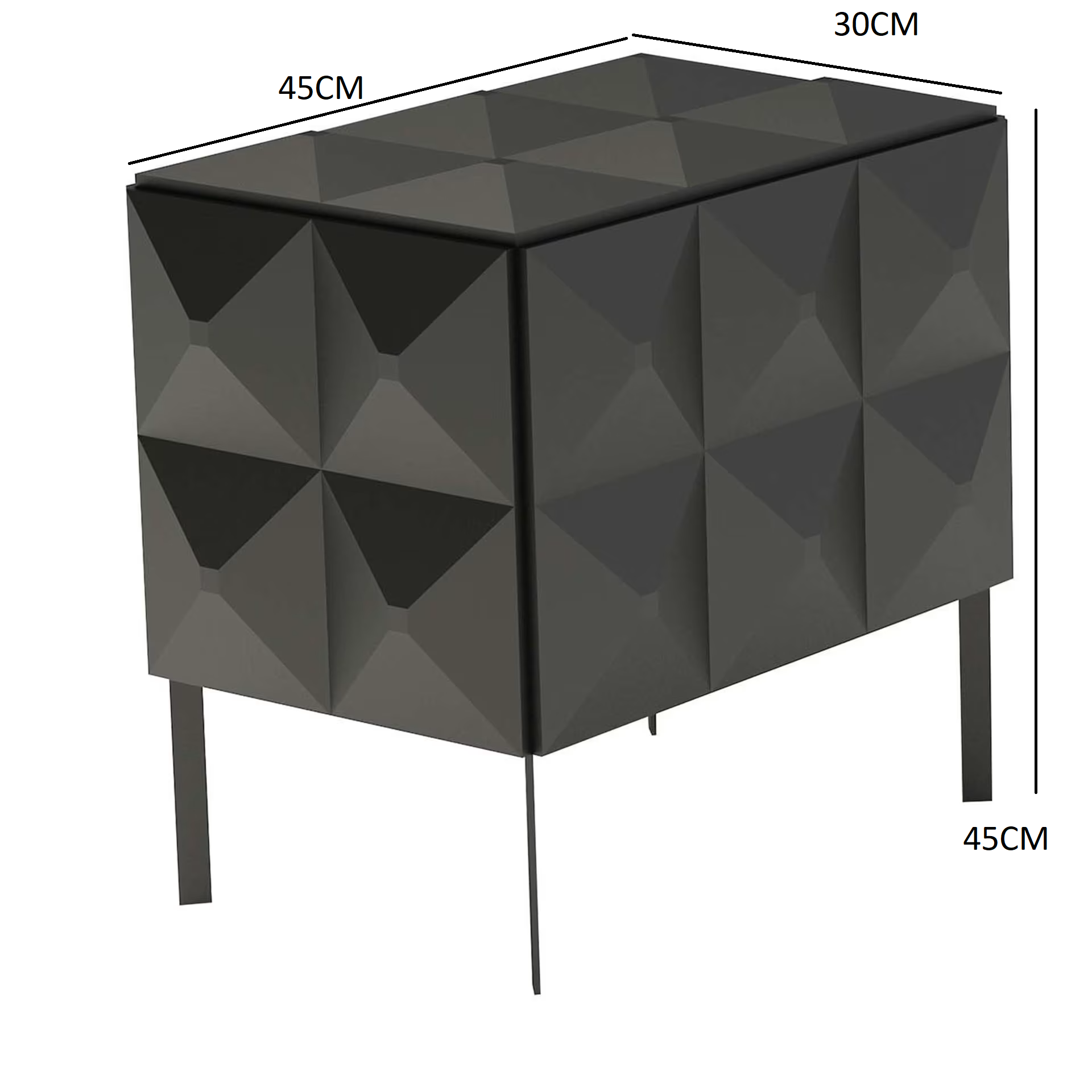 Belmondo bedside table black