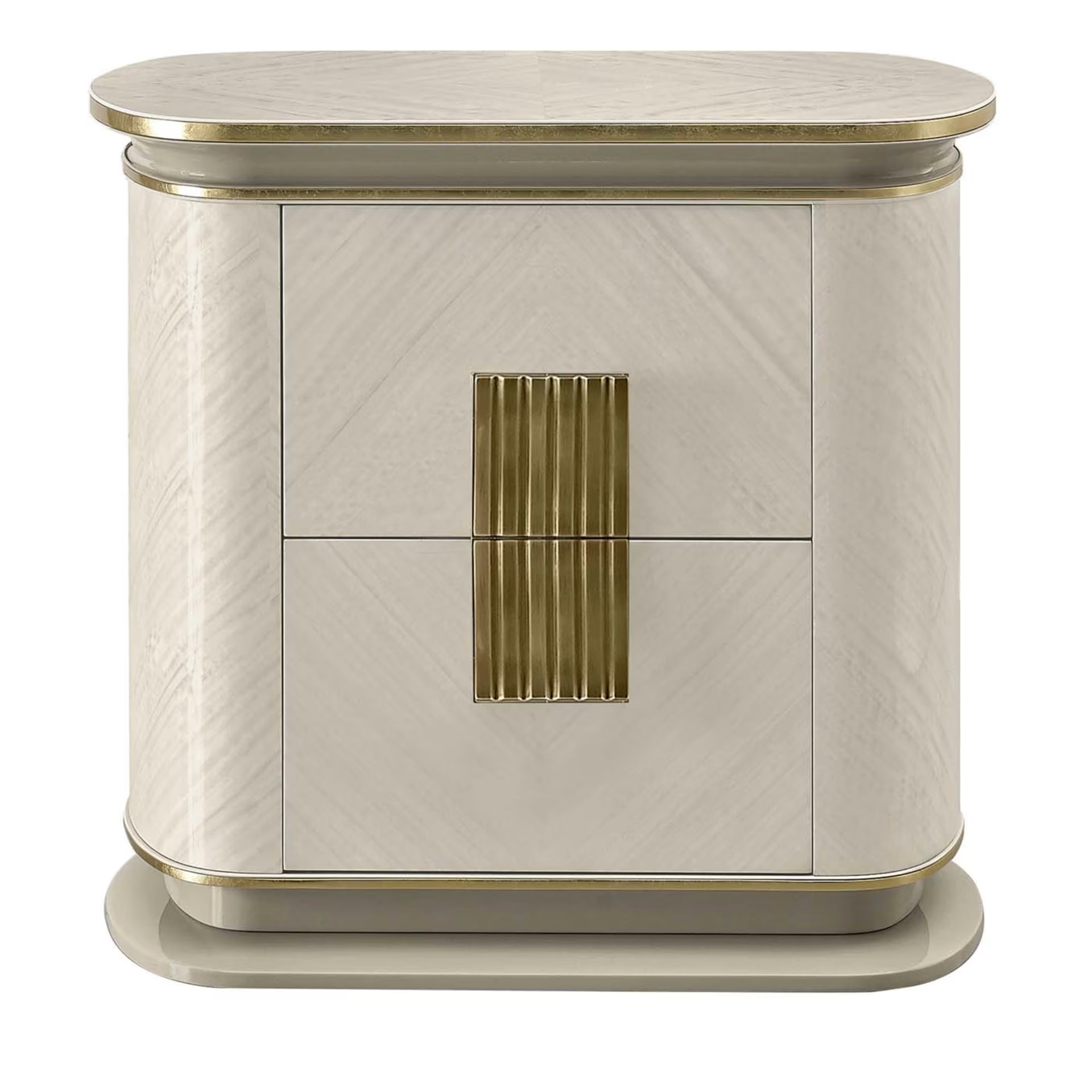 White and gold bedside table