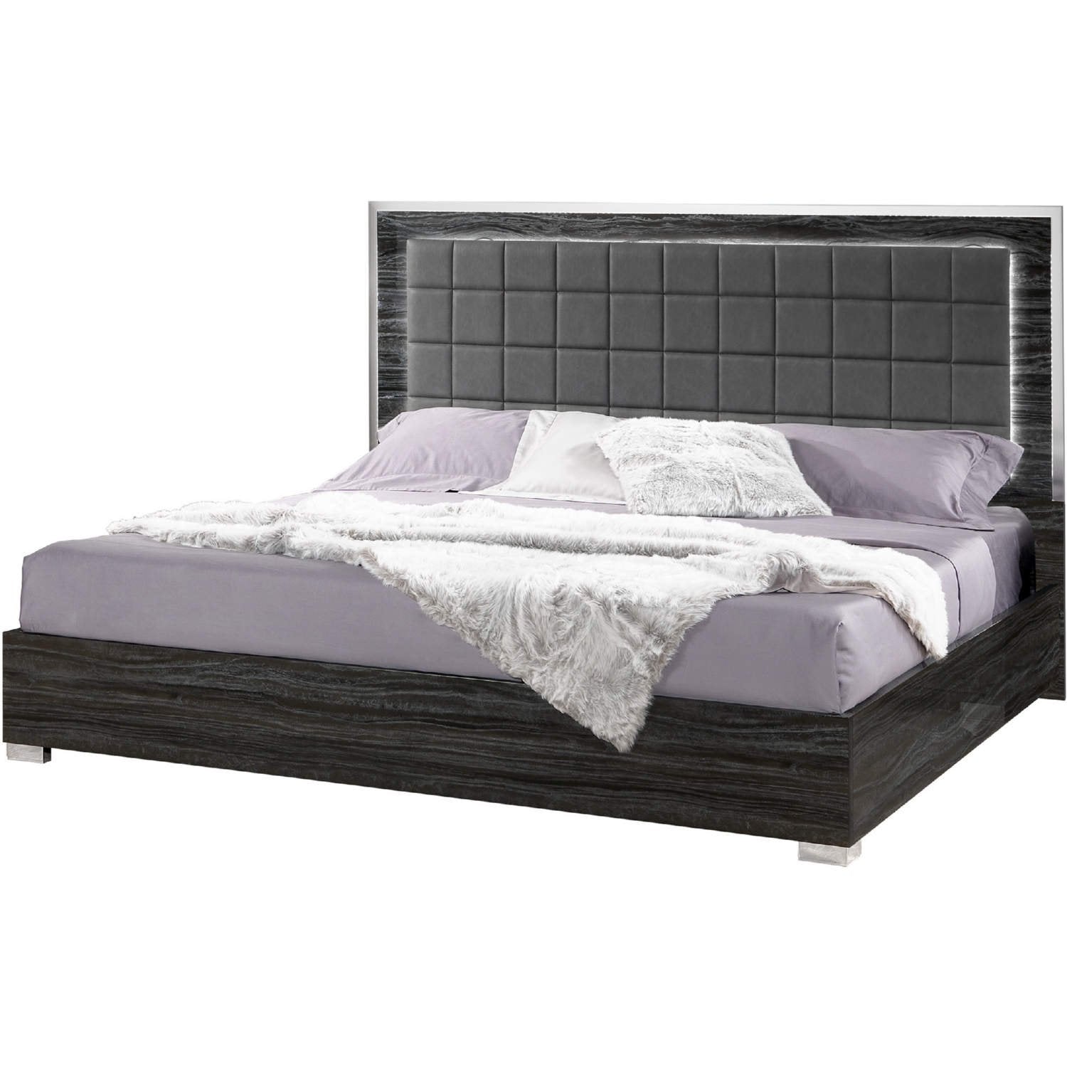 Alice Bed in Gloss Grey