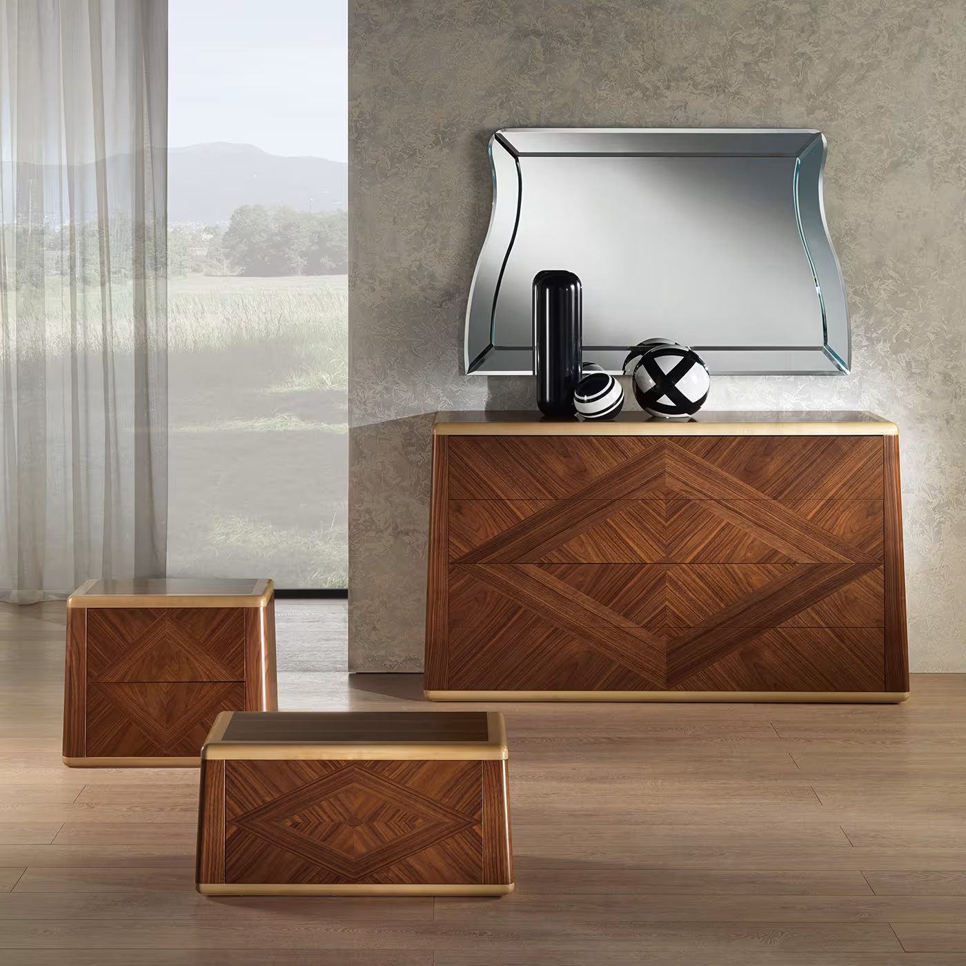 Desyo tall bedside table