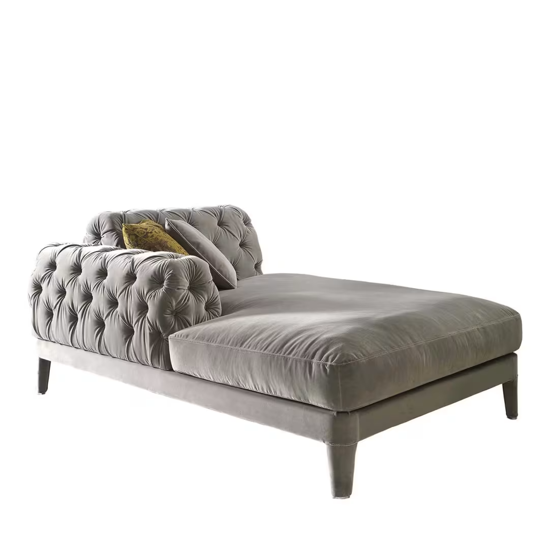 Elliot taupe chaise longue