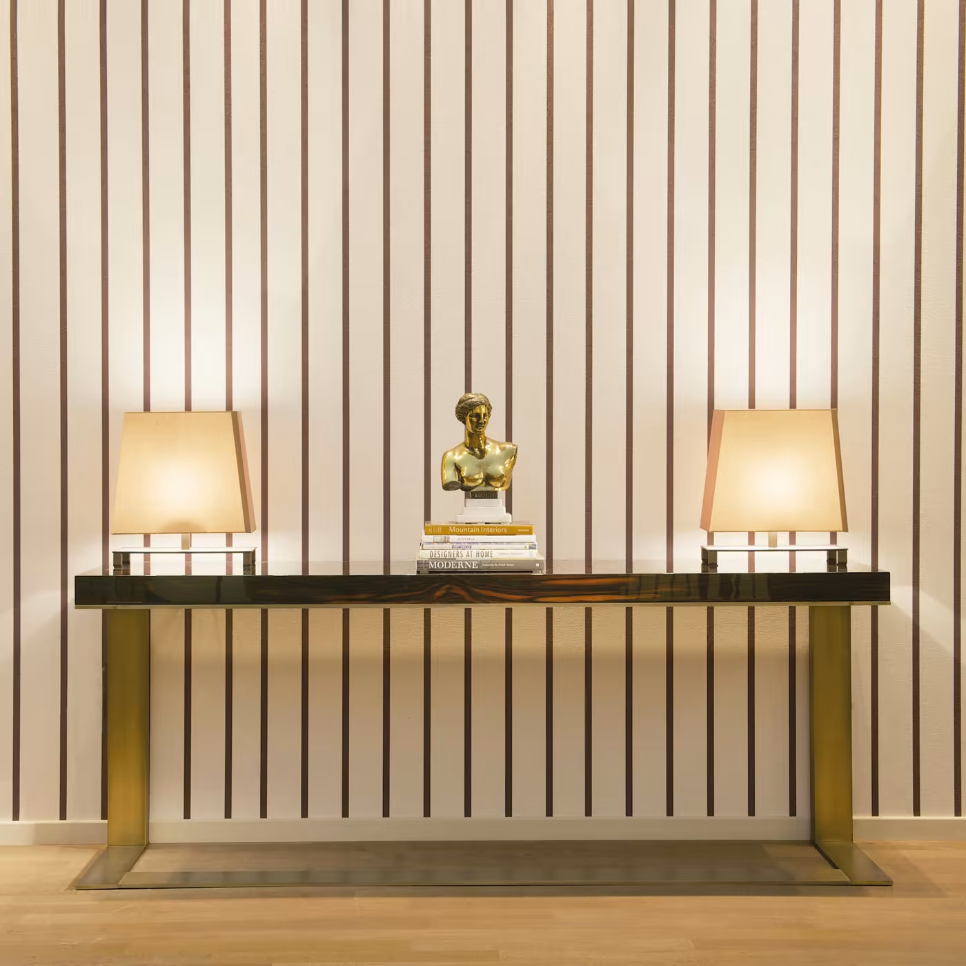 Kelly console with satin finish