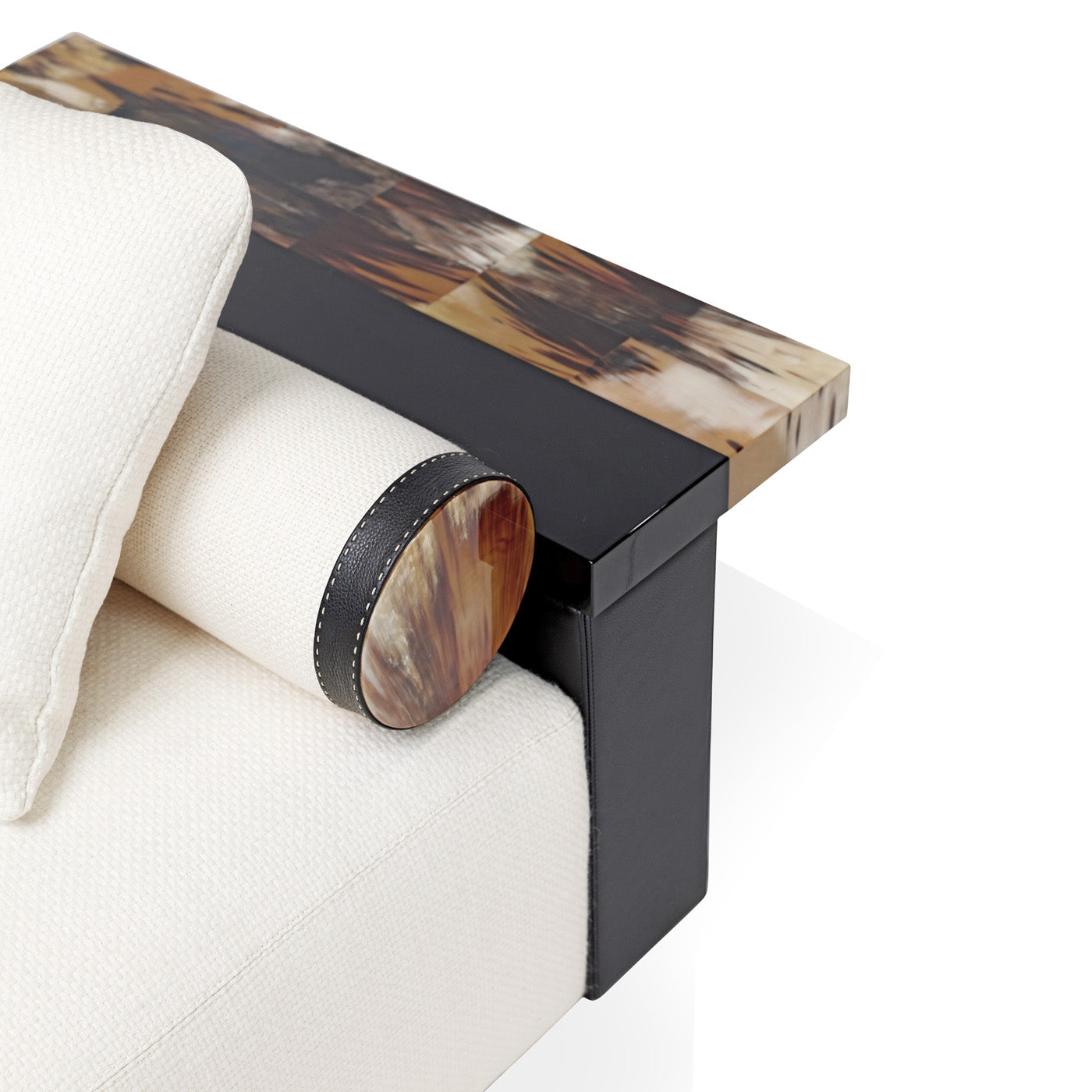 Egon white chaise longue