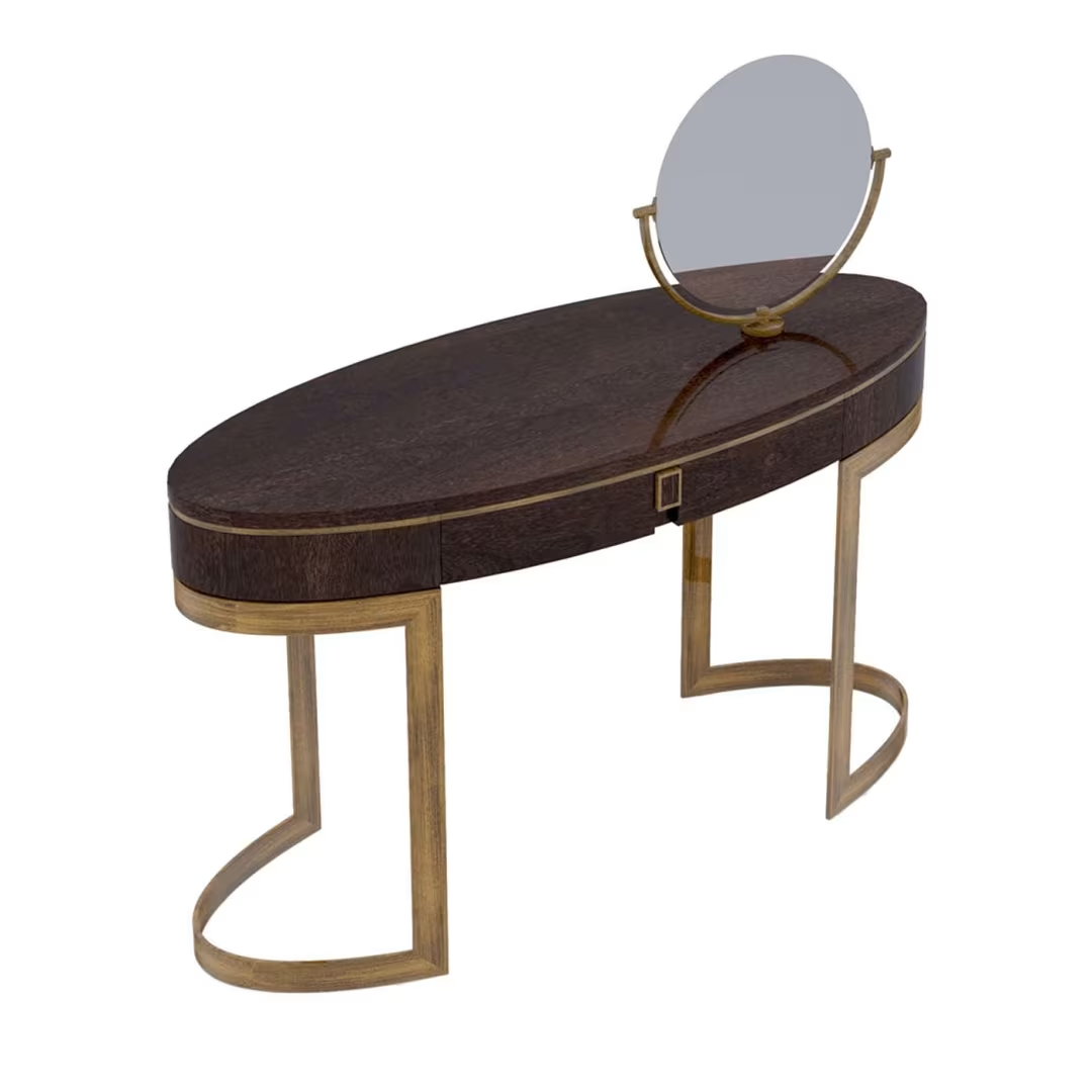 Wooden vanity table with mirror fb collection