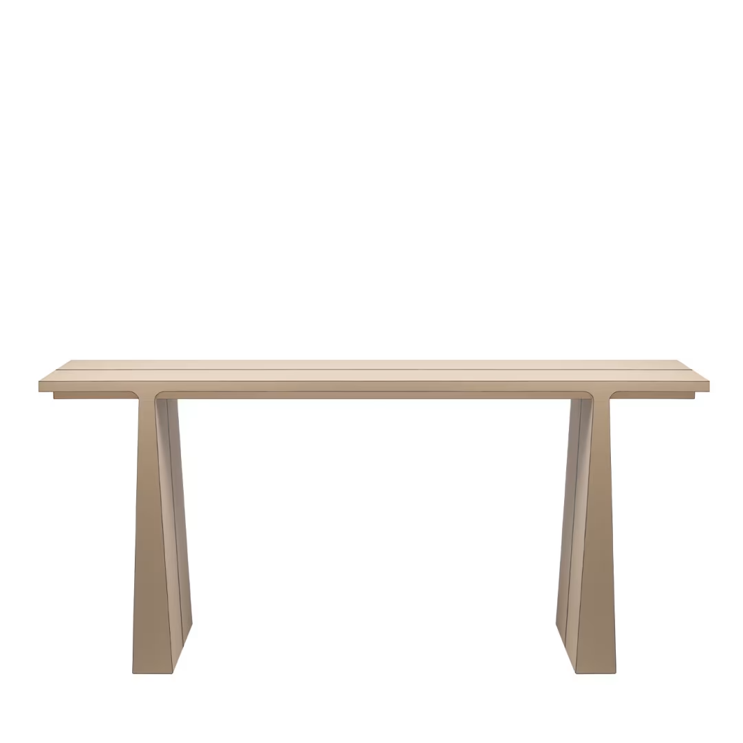 كونسول من الجلد باللون البيج