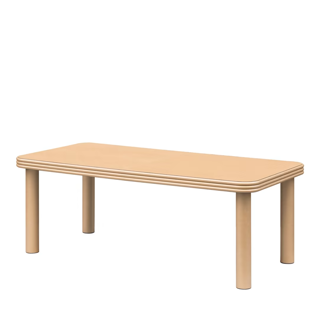 Scala gold rectangular dining table