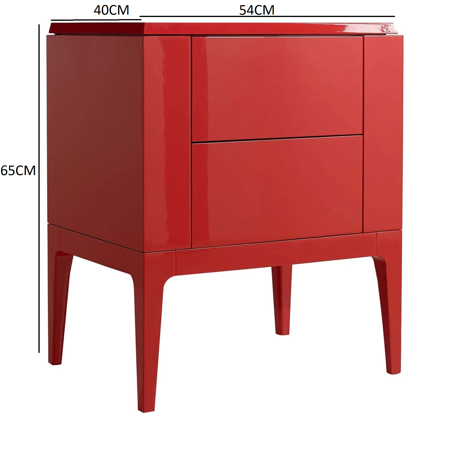 Zarafa red nightstand