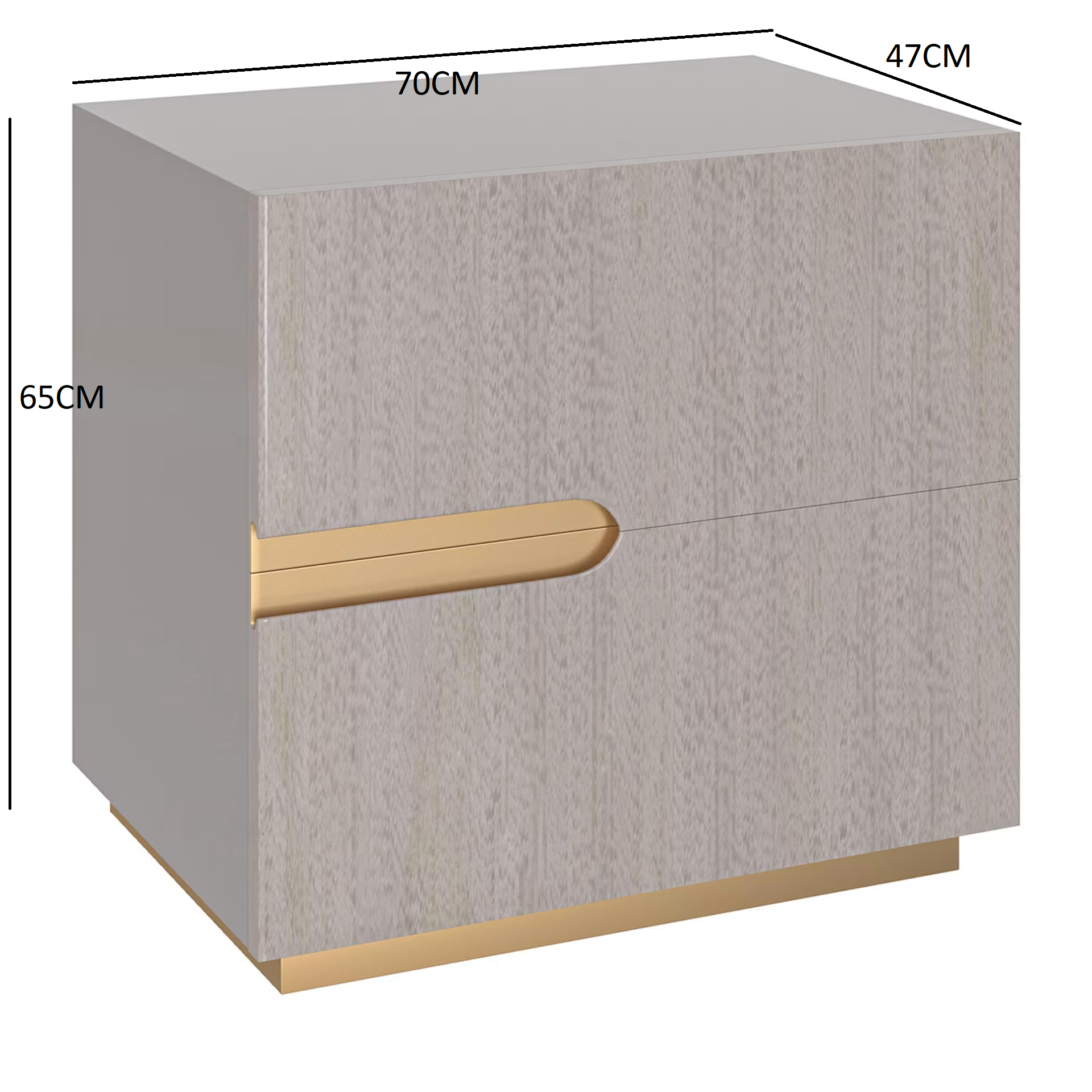 Clizia white bedside table