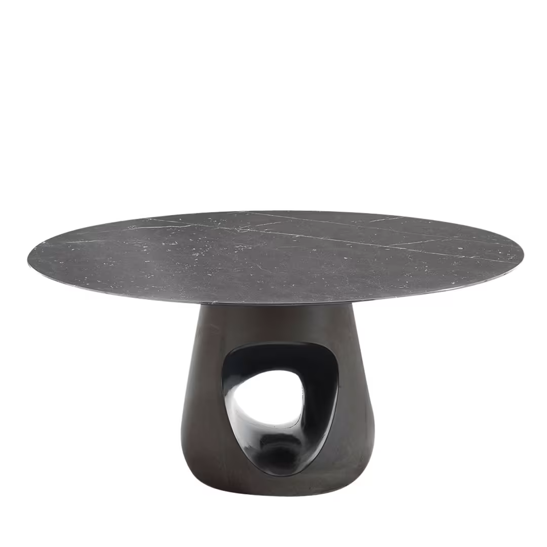 Barbara dining table with marquina marble top