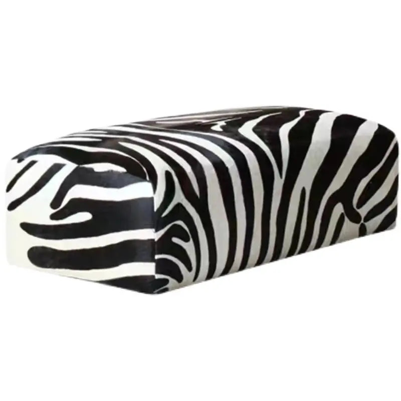 Zebra Luxe Floor Bench