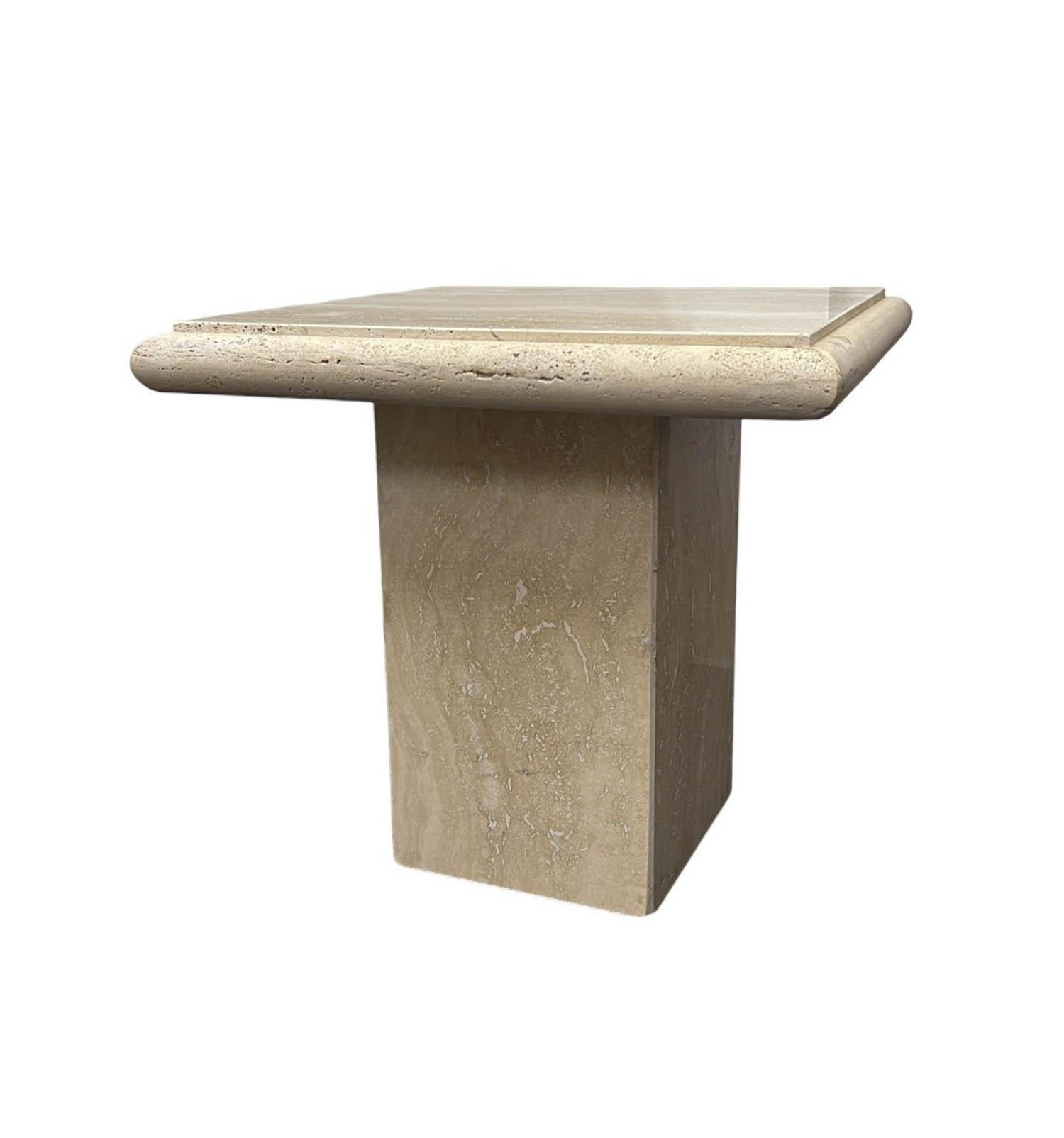 Travertine marble table with a modern design