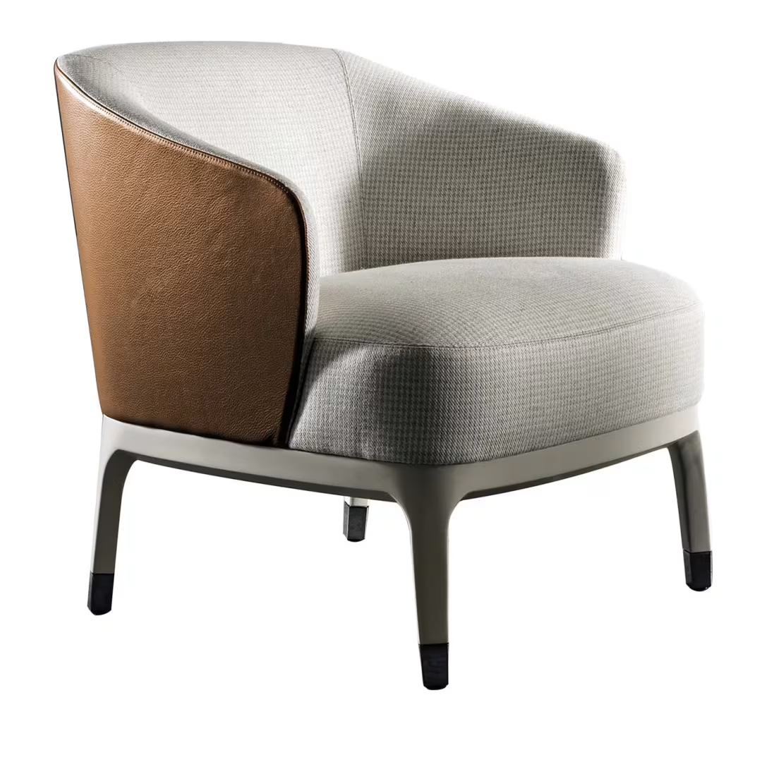 Lungotevere leather armchair