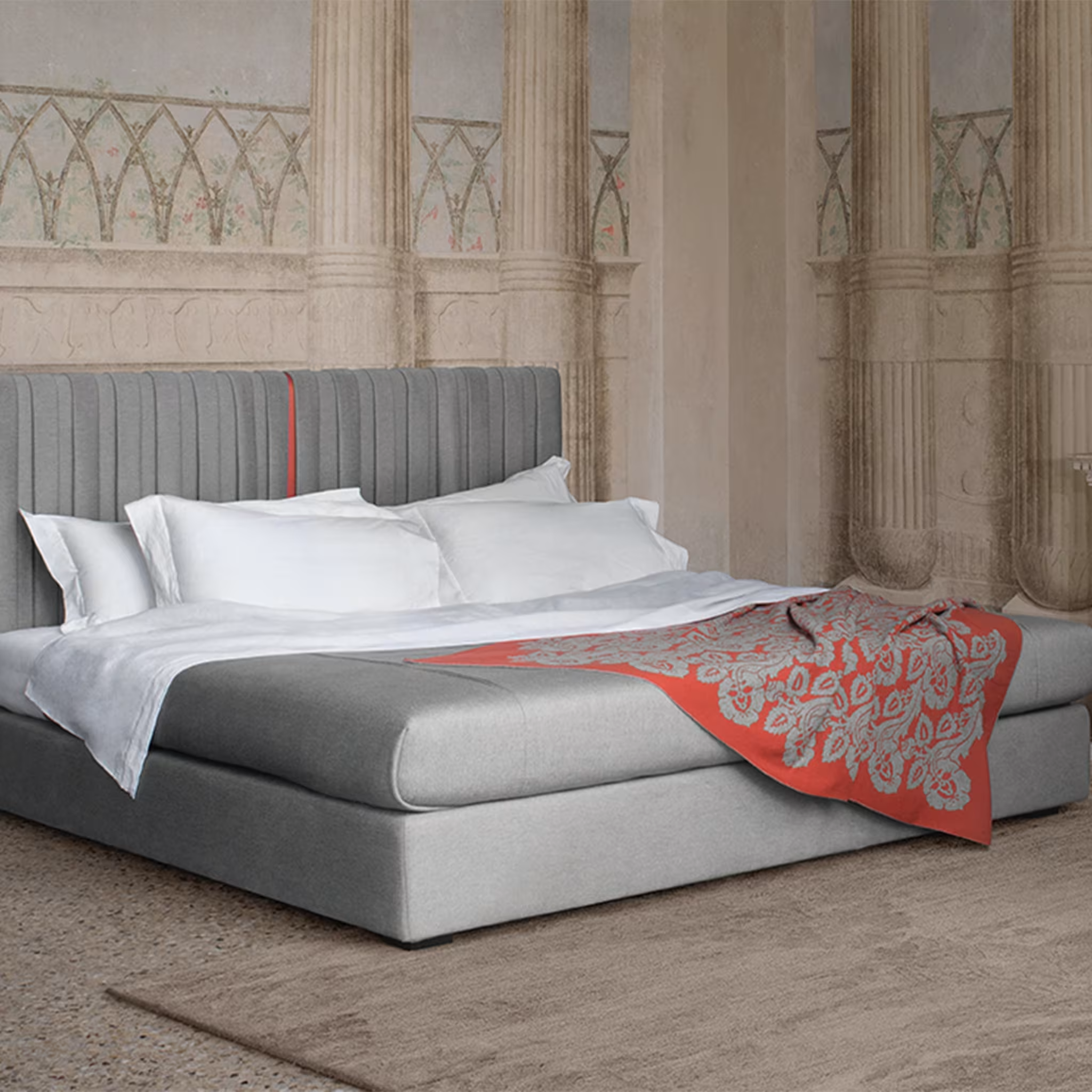 Cashmere couture contemporary bed