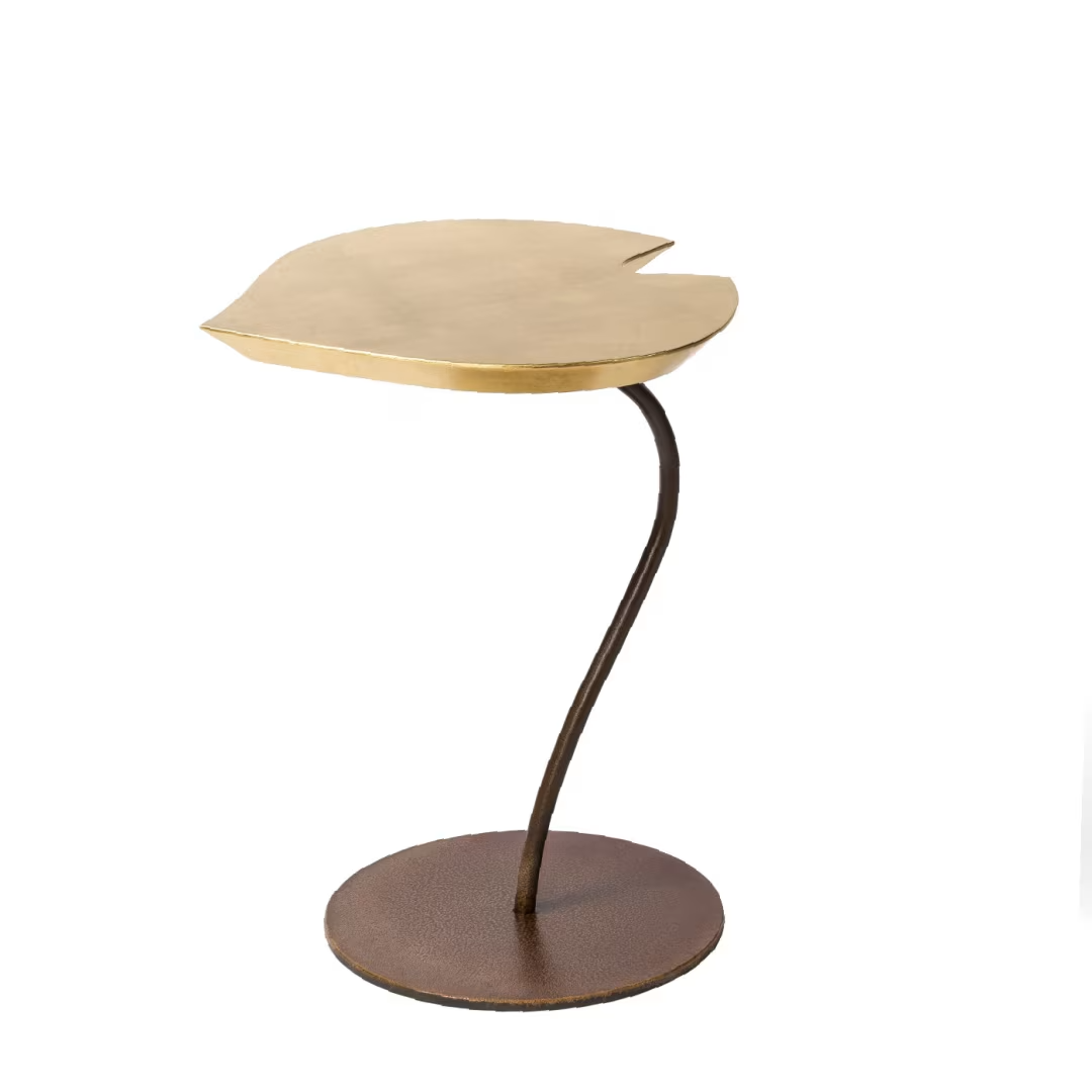 Gold leaf side table