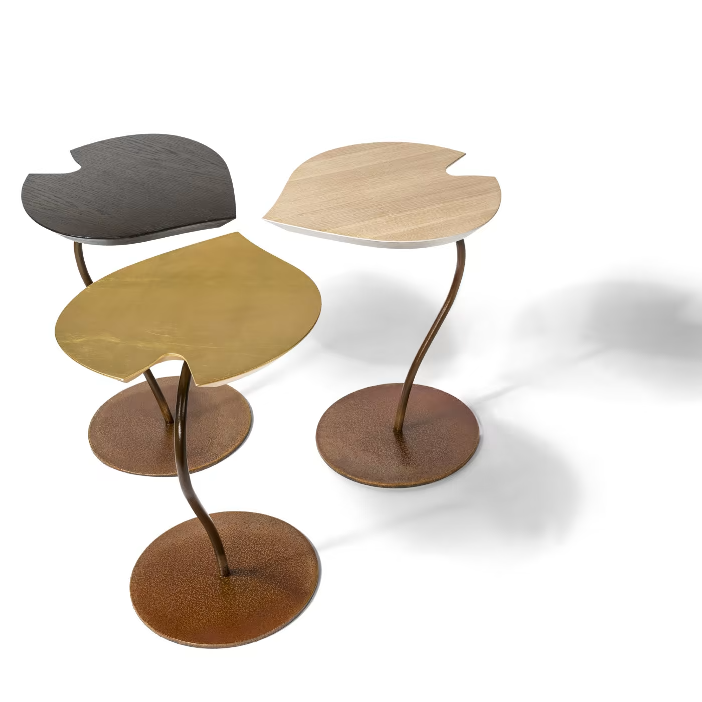 Gold leaf side table
