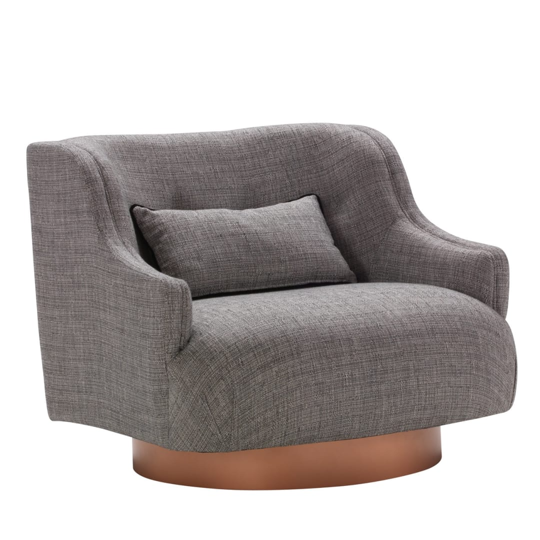 Swivel gray armchair