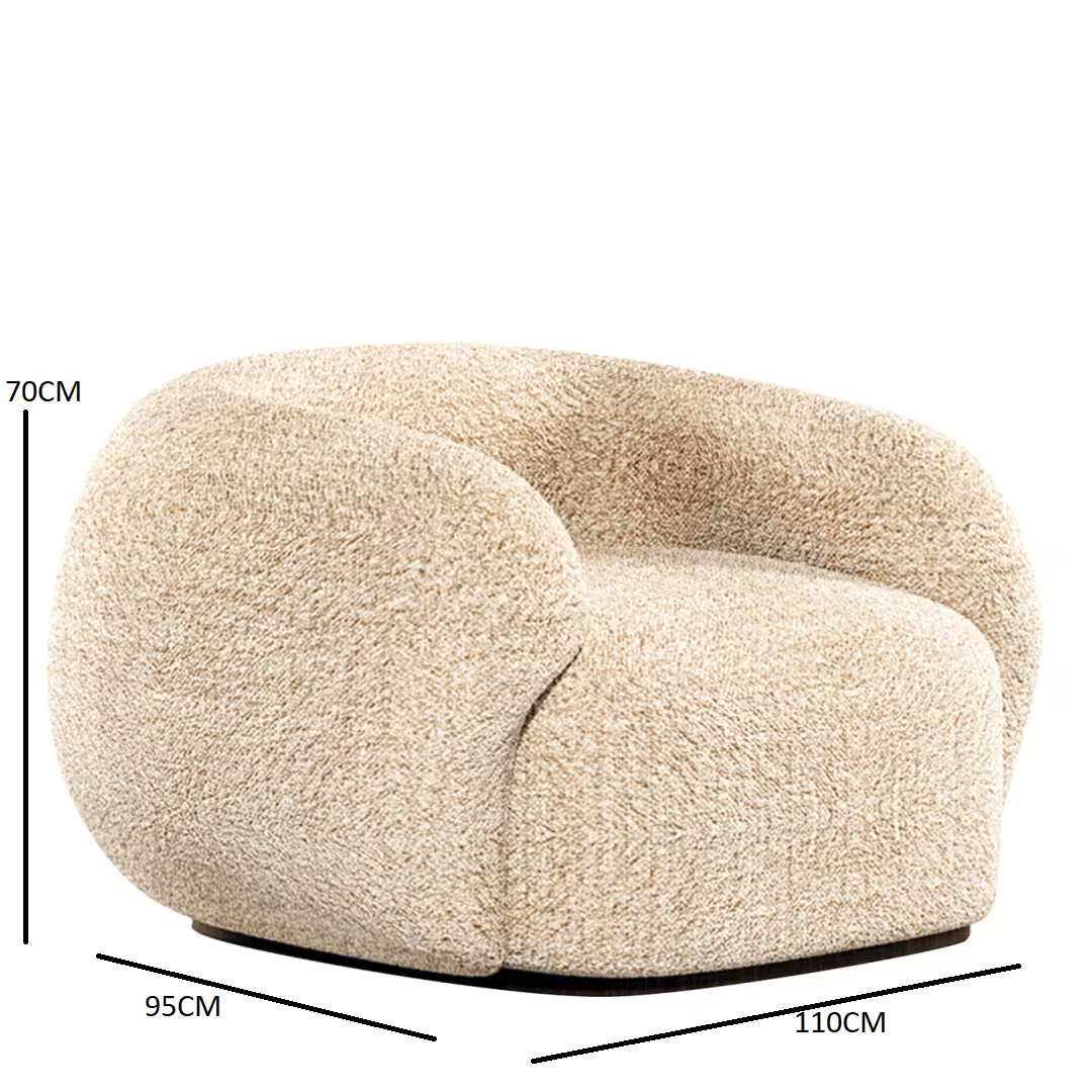 Coral white armchair