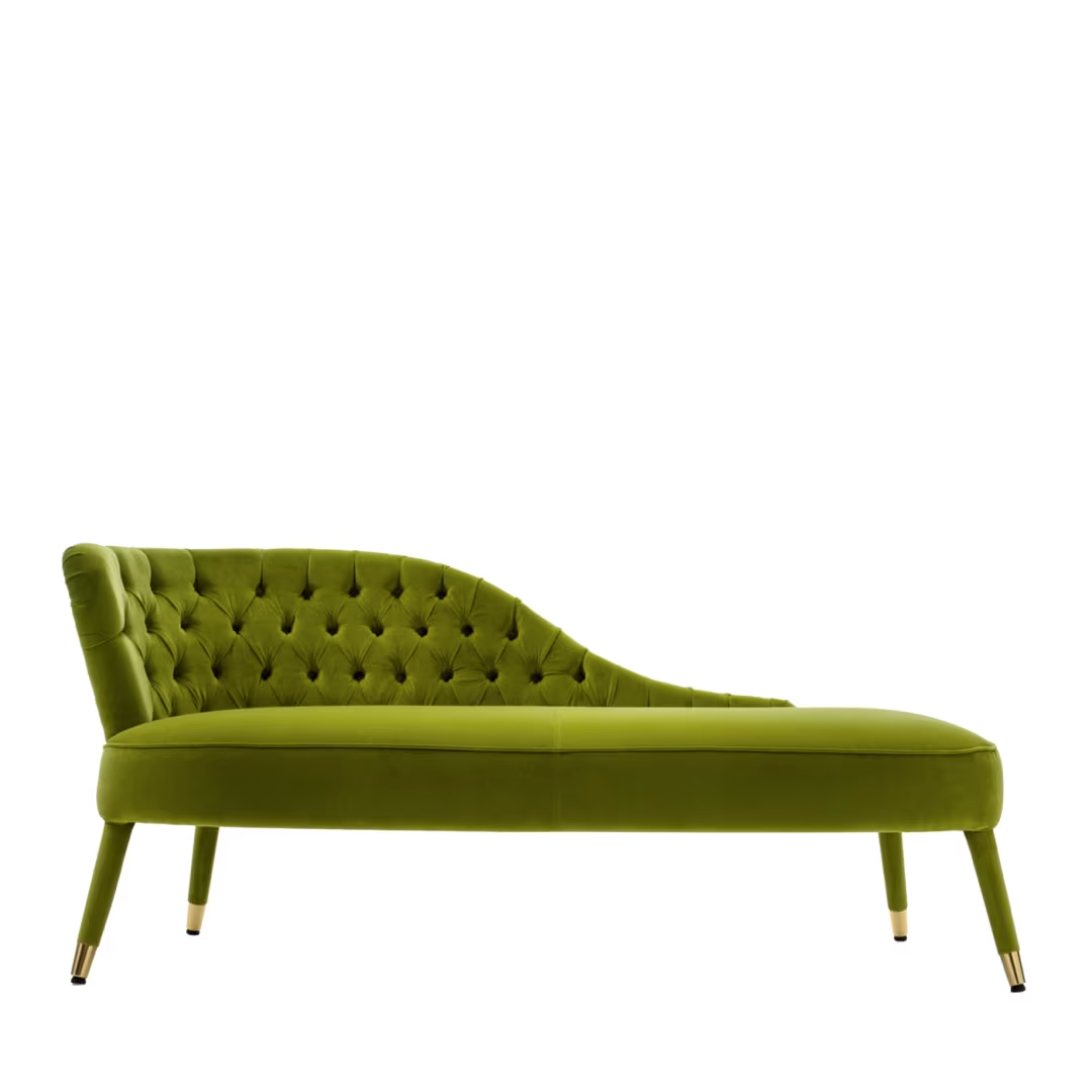 Penelope green chaise longue