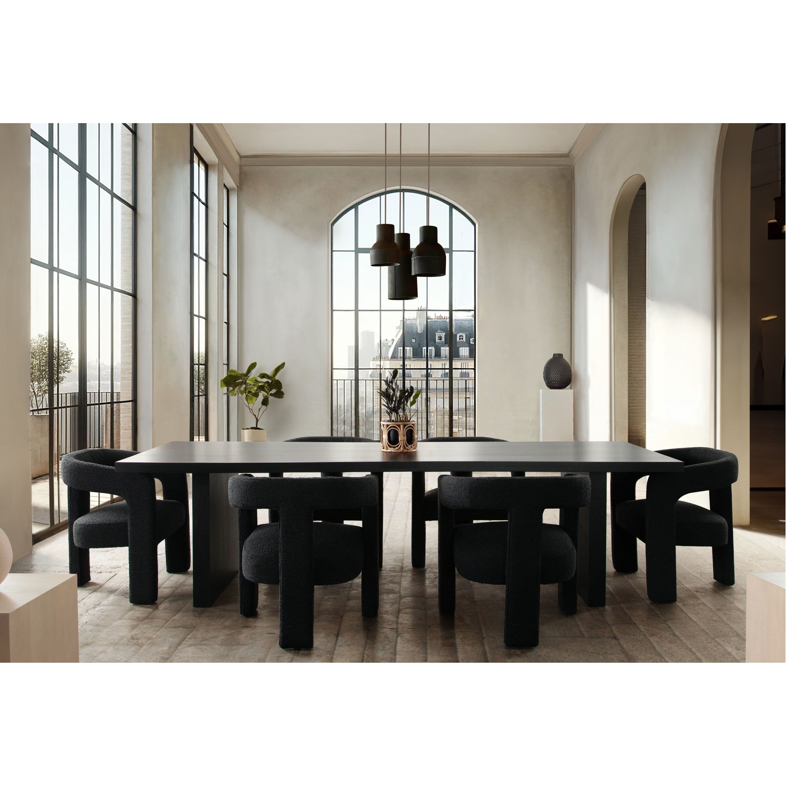 Page dining table brushed brown ashwood