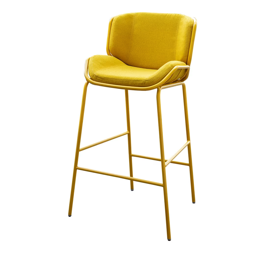 Skin yellow bar stool