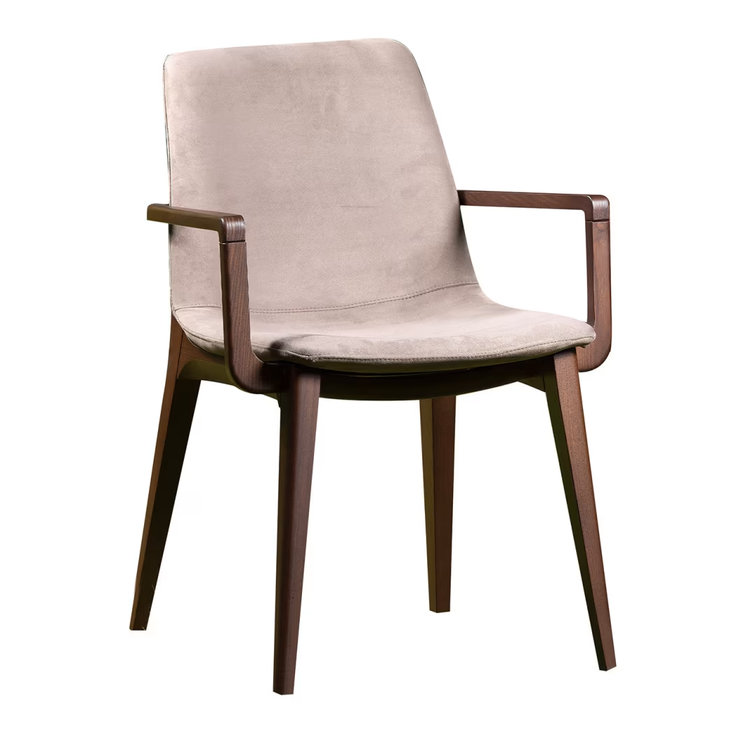 Bassano pink chair with armrests