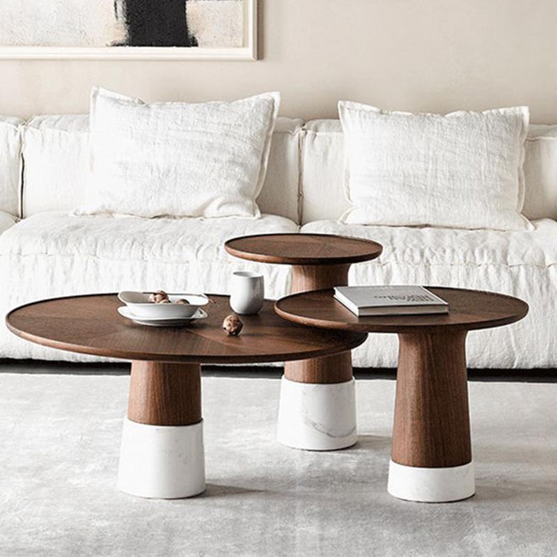 Three-piece modern coffee table set