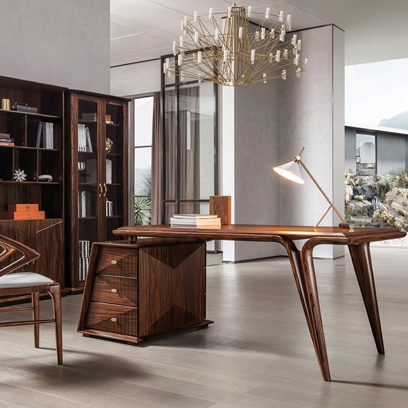 Opulent Modern Wood Office Suite