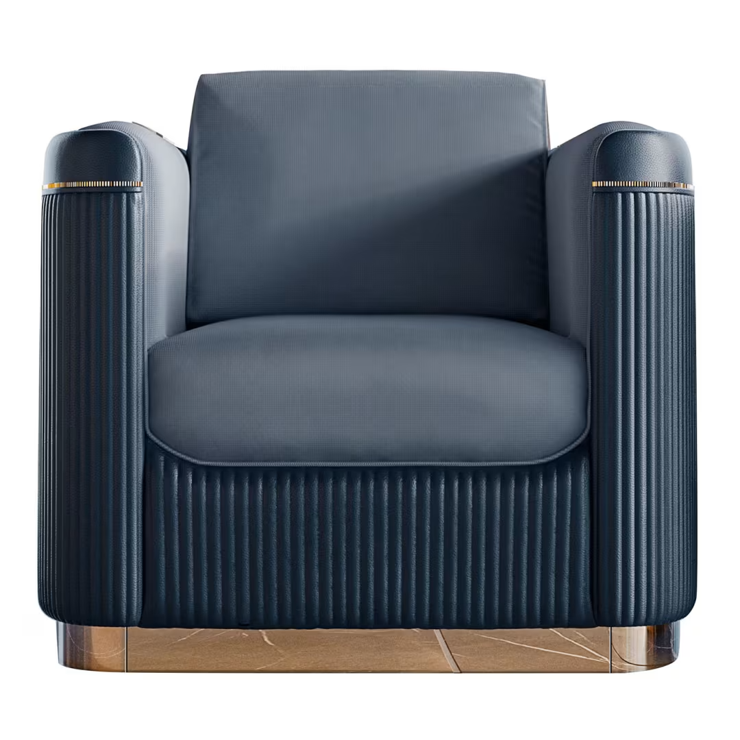 Augusta cerulean armchair